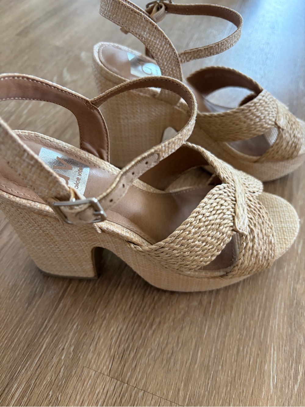 DV by Dolce Vita Natural Braided Heels - Picture 8 of 8